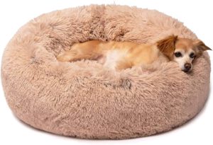 SAVFOX Calming Donut Dog Bed