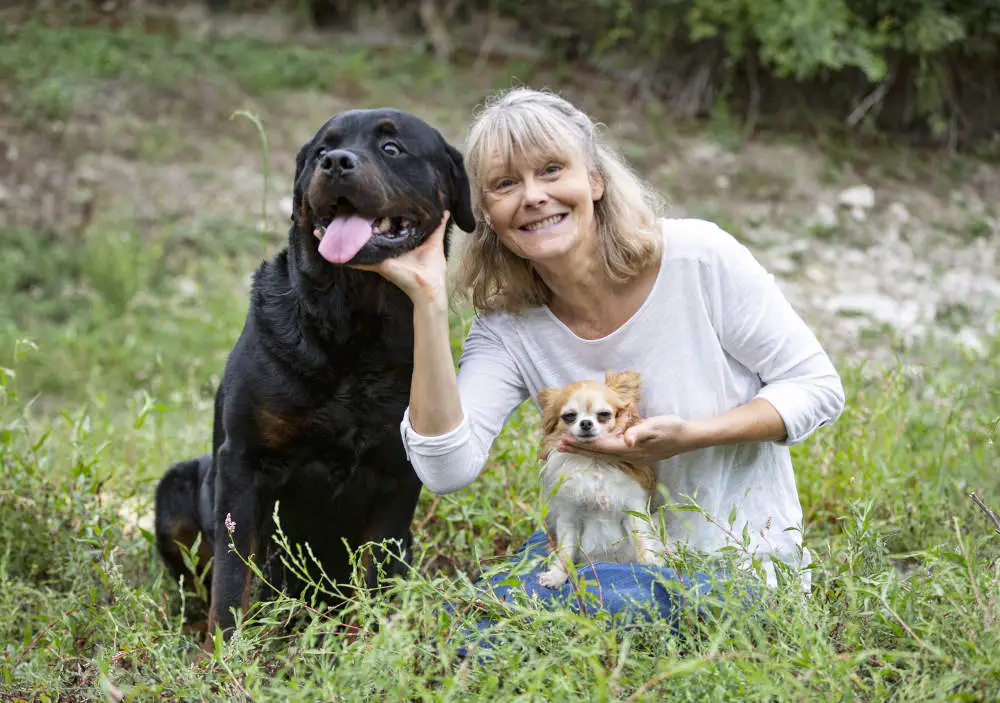 Rottweiler with family