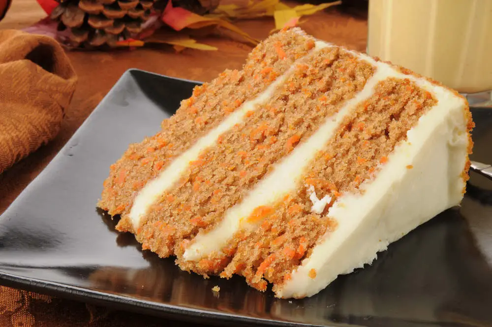 Slice of carrot cake