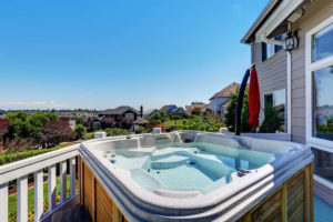 Hot tub on balcony