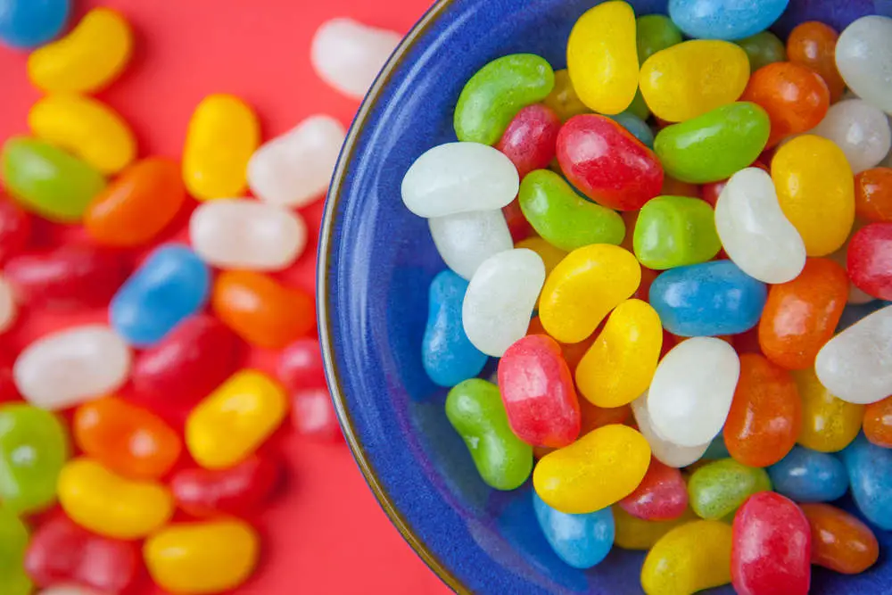 Jelly beans in a bowl