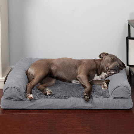 Furhaven Plush Orthopedic Sofa Dog Bed