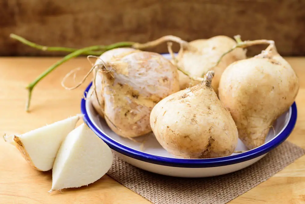 Jicama in a bowl