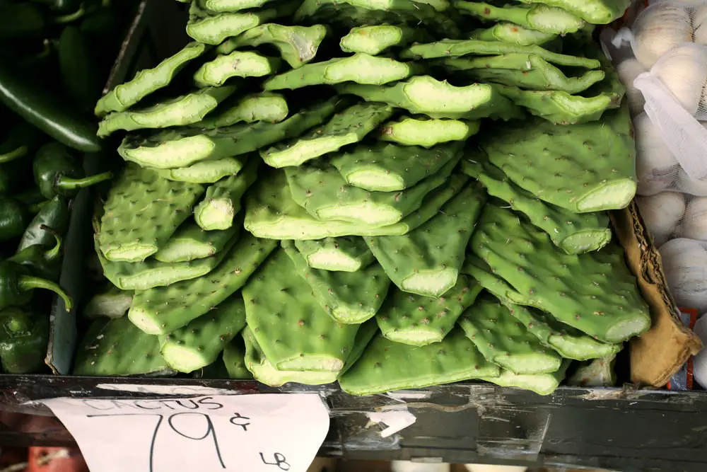 Nopales in a market